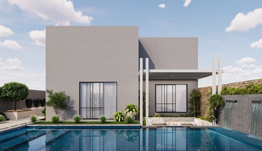 Side view of the villa in Jeddah
