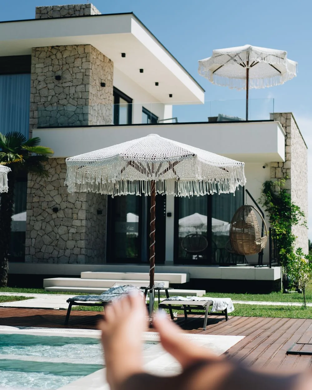 Pool view of the villa in Jeddah